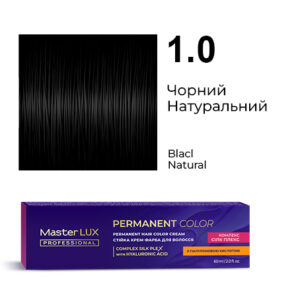 Стійка крем-фарба для волосся Master LUX professional 1.0 Чорний натуральний