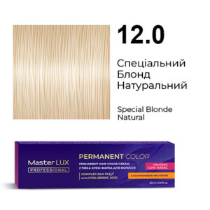Стійка крем-фарба для волосся Master LUX professional 12.0 Спеціальний Блонд Натуральний