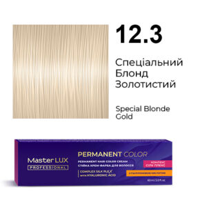 Стійка крем-фарба для волосся Master LUX professional 12.3 Спеціальний Блонд Золотистий
