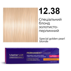 Стійка крем-фарба для волосся Master LUX professional 12.38 Спеціальний Блонд Золотисто-Перлинний