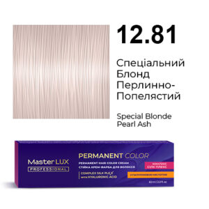 Стійка крем-фарба для волосся Master LUX professional 12.81 Спеціальний Блонд Перлинно-Попелястий