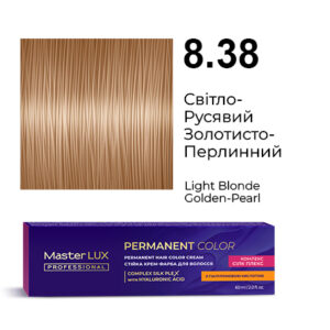 Стійка крем-фарба для волосся Master LUX professional 8.38 Світло-Русявий Золотисто-Перлинний