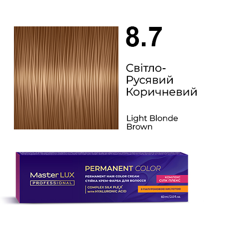 Стійка крем-фарба для волосся Master LUX professional 8.7 Світло-Русявий Коричневий