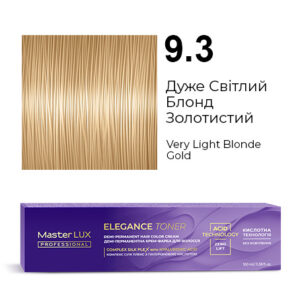 Демі-перманентна крем-фарба для волосся Master LUX professional ELEGANCE TONER 9.3 Дуже Світлий Блонд Золотистий