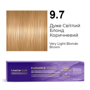 Демі-перманентна крем-фарба для волосся Master LUX professional ELEGANCE TONER 9.7 Дуже Світлий Блонд Коричневий