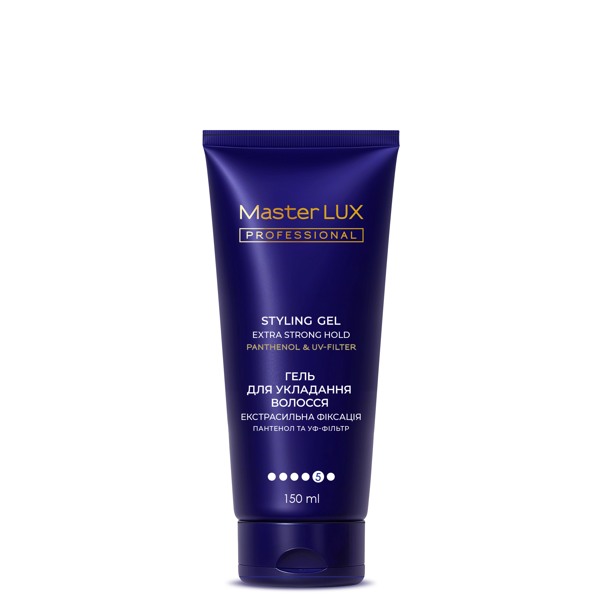 Гель для укладання волосся екстрасильна фіксація Master LUX professional 150 ml