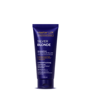 Шампунь Master LUX professional для нейтралізації жовтизни волосся СРІБНИЙ БЛОНД (SILVER BLONDE) 75 ml