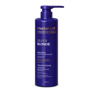 Шампунь Master LUX professional для нейтралізації жовтизни волосся СРІБНИЙ БЛОНД (SILVER BLONDE) 500 ml